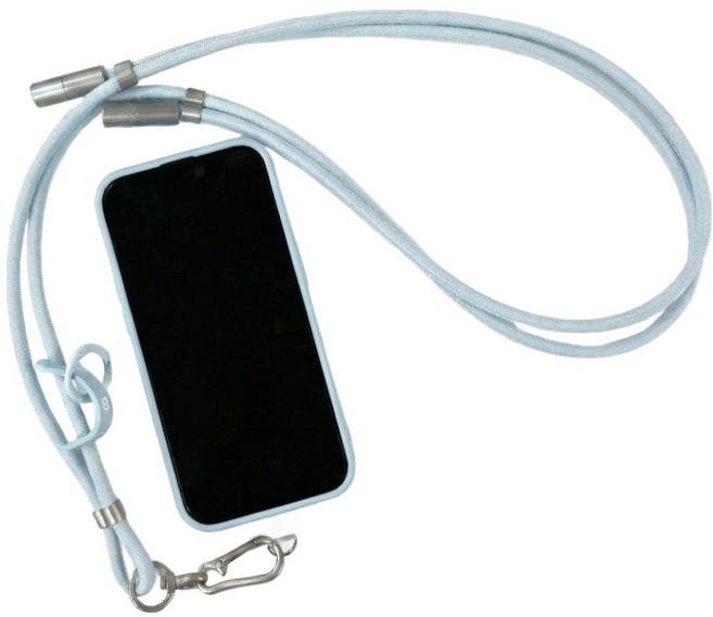 오아 퀵스트랩 C타입-C타입 고속 충전 케이블 휴대폰 목걸이줄, 1.6m, 클라우디블루, 1개