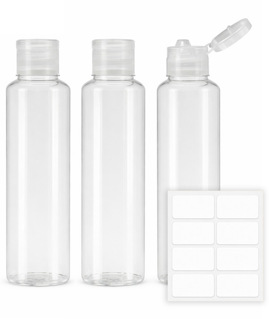 비타벨로 여행용 크림 로션 공병 100ml+라벨스티커, 3개