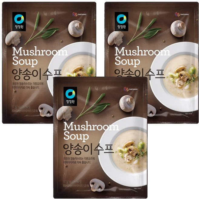 청정원 양송이수프, 1kg, 3개