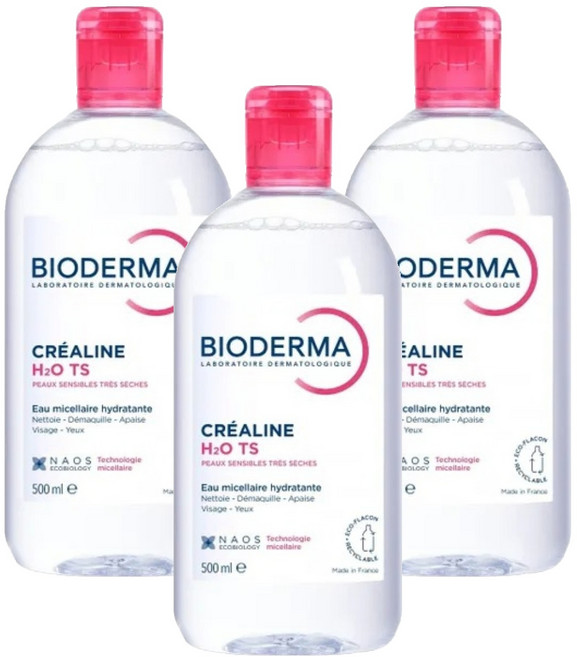 BIODERMA 舒敏TS高效潔膚液, 500ml, 3瓶