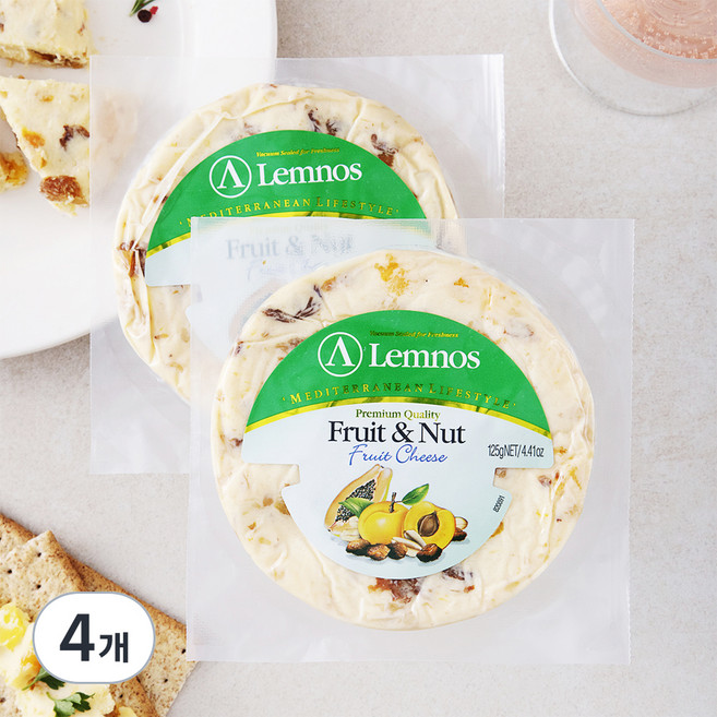 램노스 과일 후르츠넛 치즈, 125g, 1개입, 4개