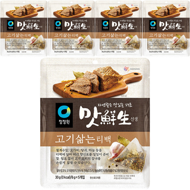 대상 맛선생 고기삶는 티백, 30g, 5개
