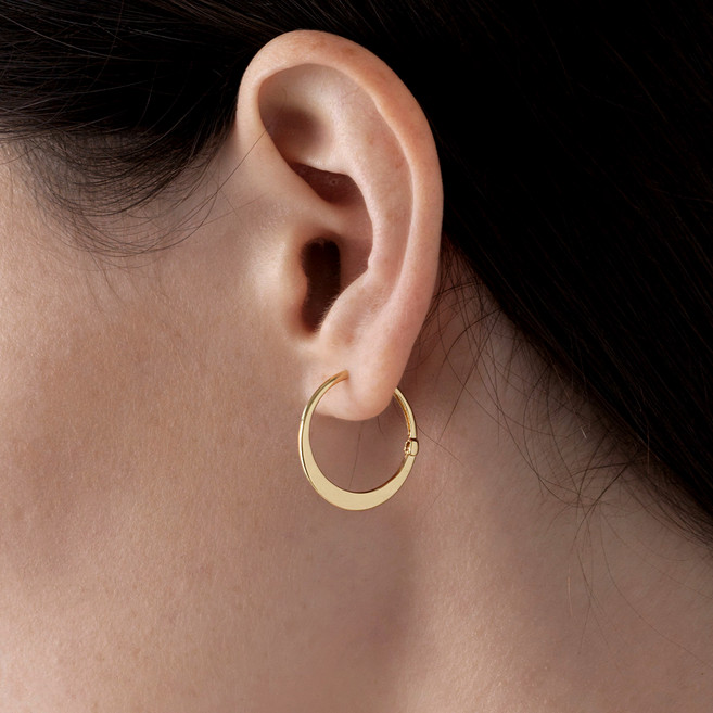SEMI JEWELRY 女款 18K GP 時尚橢圓耳環