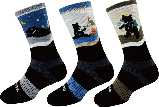 woawoa 【熊愛outdoor】極致速乾羊毛登山襪-l-3入組, 1入, Black
