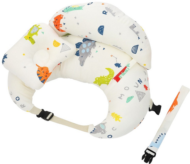 恐龍樂園月亮枕套裝 (含輔助肩帶、嬰兒枕、護欄) 300g 沉穩灰 96 x 27cm