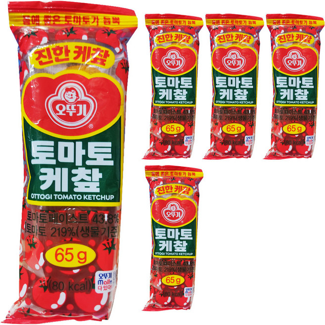 오뚜기 토마토 케챂, 65g, 5개