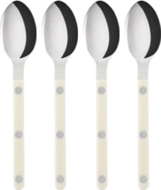 사브르 비스트로 샤이니 티스푼 15.5cm, 아이보리, 4개