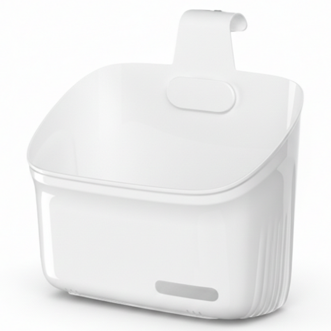 벨로나이트 욕실 주방 침대옆 교수형 틈새 수납 북유럽 보관 바구니 18.5 x 8.5 x 17.5 cm, 화이트, 1개