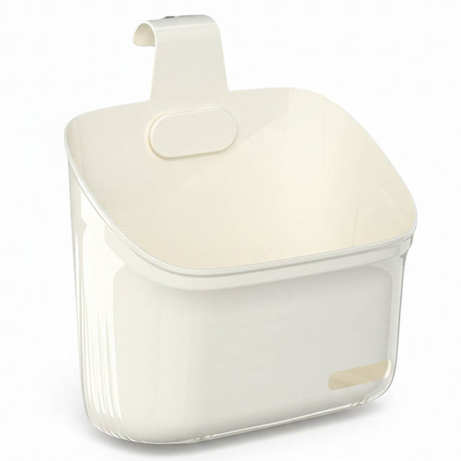 벨로나이트 욕실 주방 침대옆 교수형 틈새 수납 보관 바구니 대형 18.5 x 8.5 x 17.5 cm, 크림색, 1개