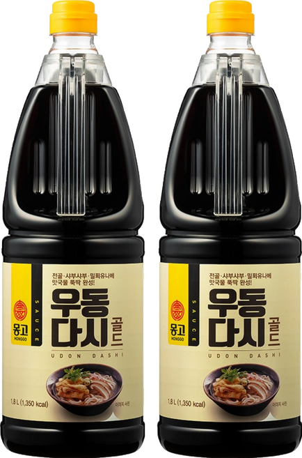 몽고간장 우동다시 골드, 1.8L, 2개