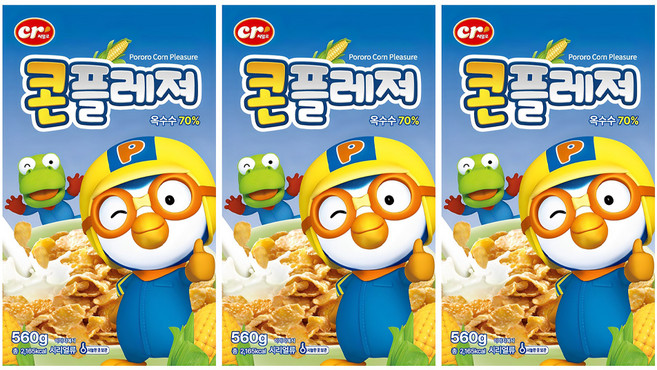 씨알로 뽀로로 콘플레져 시리얼, 560g, 3개