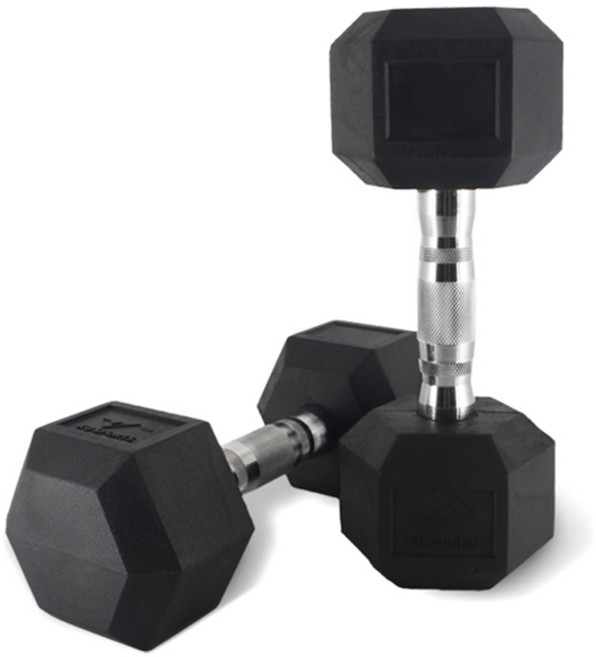쿠스포츠 육각 고무 아령 2kg, 2개