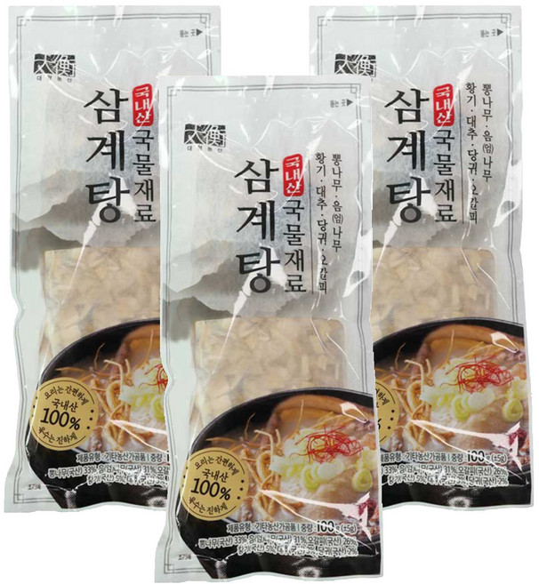 조은약초 대형삼계탕 국물재료, 100g, 3개