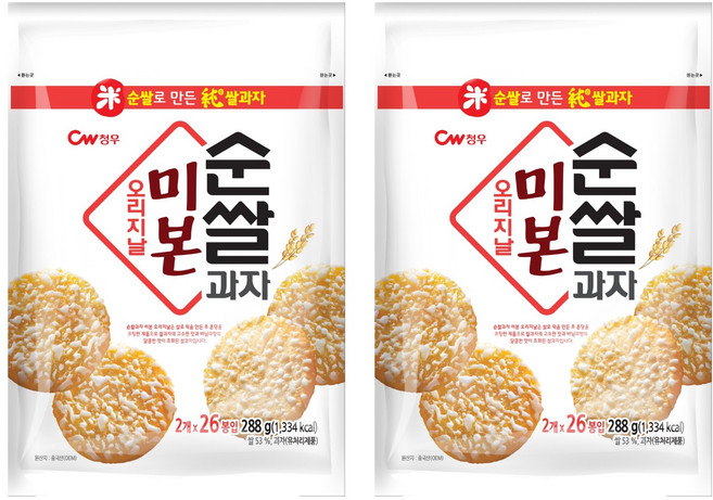 청우식품 순쌀과자미본, 288g, 2개