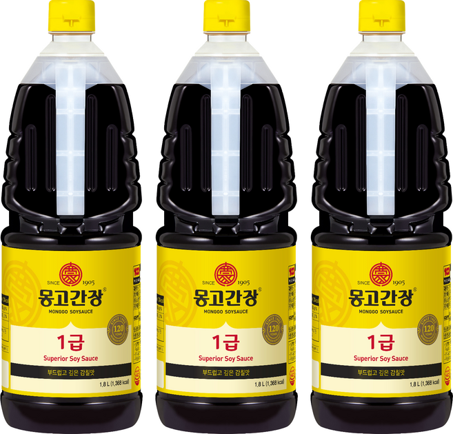 몽고간장 1급, 1.8L, 3개