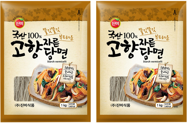 진미 국산고향자른당면, 1kg, 2개