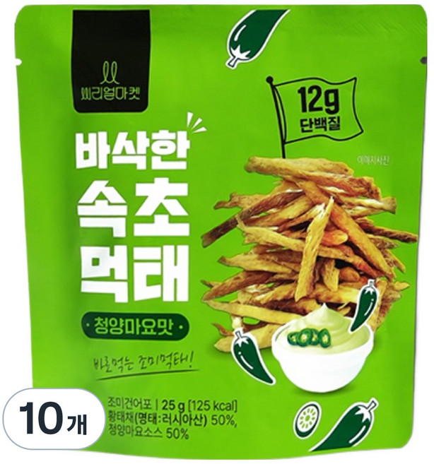 씨리얼마켓 속초 먹태 청양마요맛, 25g, 10개