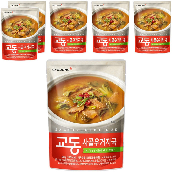 교동식품 사골우거지국, 500g, 6개