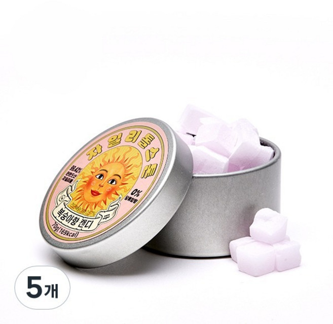 자일리톨스톤 사탕 복숭아, 70g, 5개