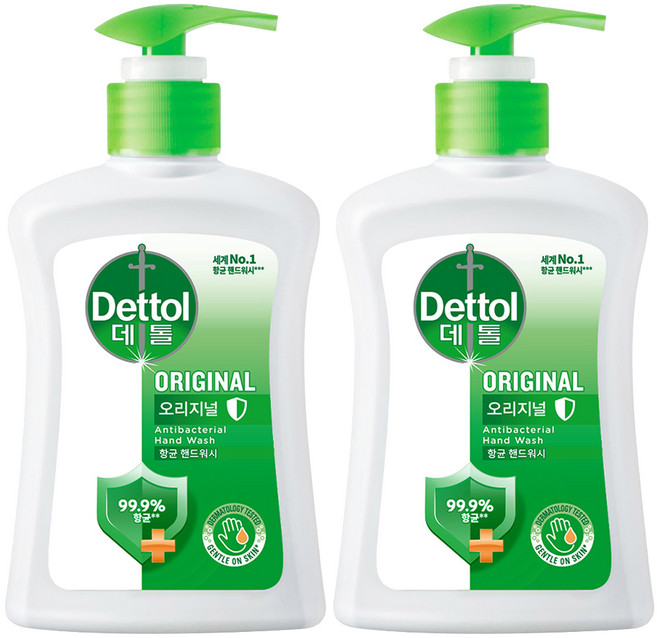 데톨 향균 핸드워시 오리지널, 250g, 250ml, 2개