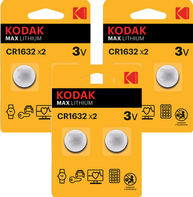 코닥 MAX 리튬 코인 건전지 CR1632 3V, 2개입, 3개