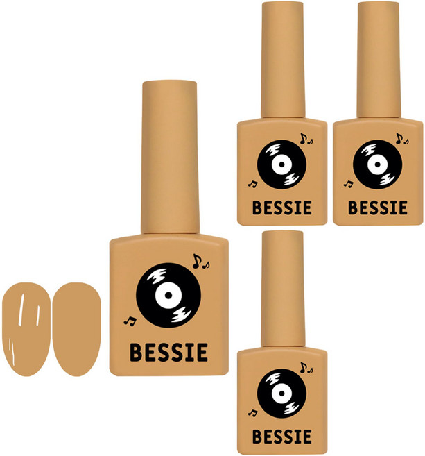 BESSIE 컬러 젤네일, Y12 스윙 머스타드, 11ml, 4개