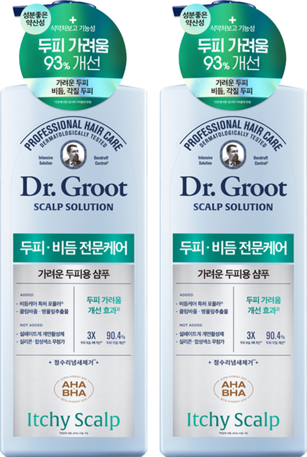닥터그루트 스칼프 솔루션 가려운 두피용 샴푸, 700ml, 2개