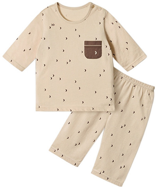 unifriend Cozy Moon 有機棉七分袖居家服上下套裝