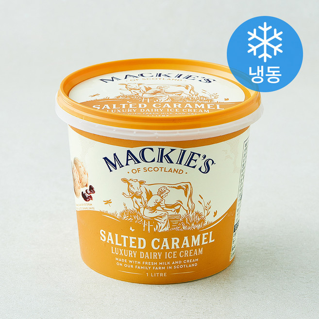 맥키스 솔티드카라멜 럭셔리 데어리 아이스크림 (냉동), 1개, 1개입, 1L