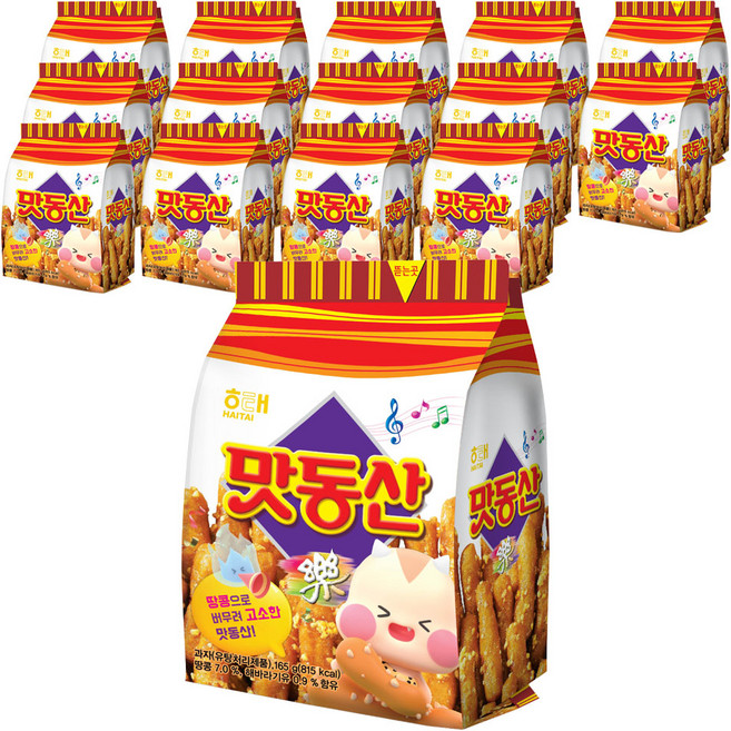 해태제과 맛동산, 165g, 15개