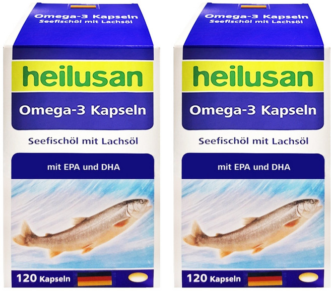 heilusan 好立善 純淨深海鮭魚油, 120顆, 700mg, 2罐