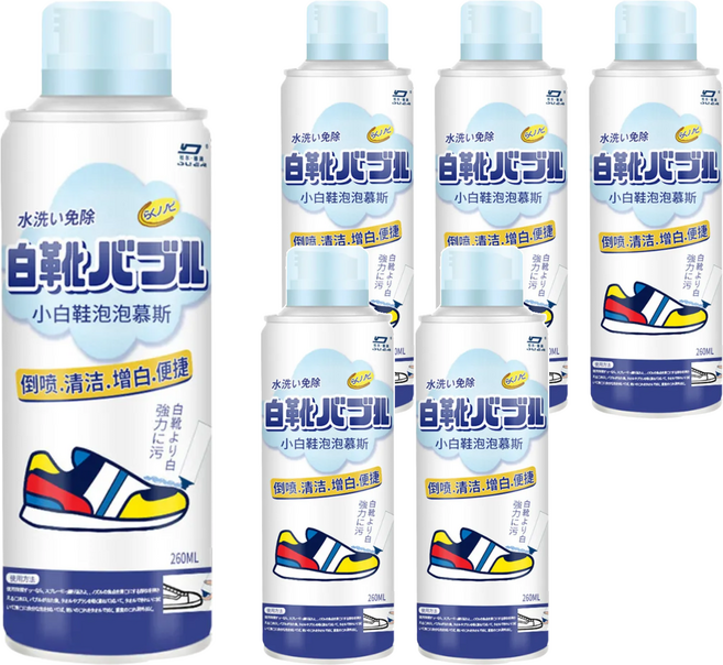 小麥購物 小白鞋慕斯清洗劑 G102 基礎款, 265ml, 188g, 6瓶