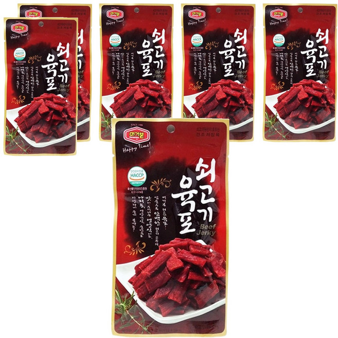 머거본 쇠고기 육포, 25g, 6개