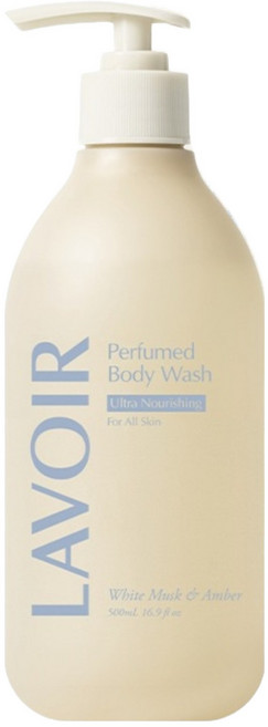LAVOIR 純素香氛沐浴乳 白麝香與琥珀, 500ml, 1瓶