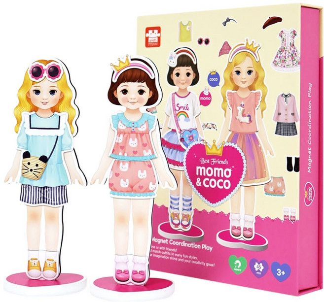 아리아띠 베스트 프렌즈 모모&코코 코디북, 혼합 색상, 1개