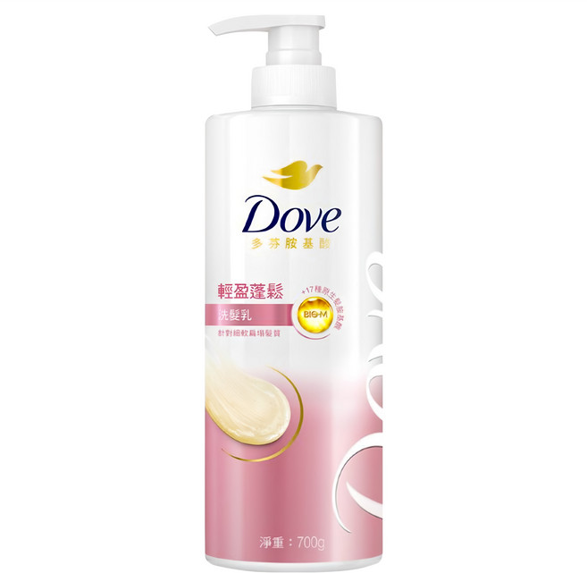 Dove 多芬 輕盈蓬鬆洗髮乳, 700g, 1瓶