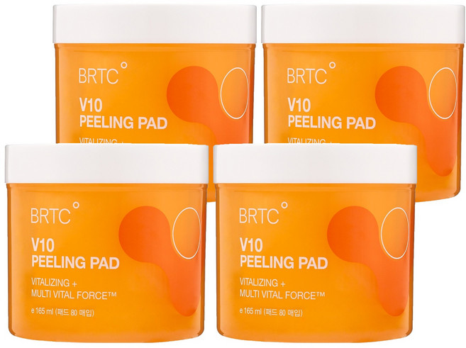 BRTC. V10 去角質棉片 165ml, 80入, 4個