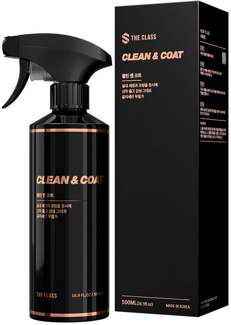 더클래스 클린 앤 코트 차량 실내 세정 코팅제, 500ml, 1개
