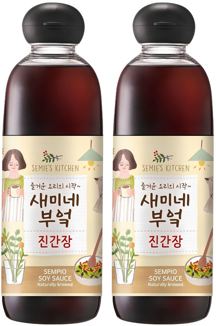 샘표 새미네부엌 진간장, 830ml, 2개