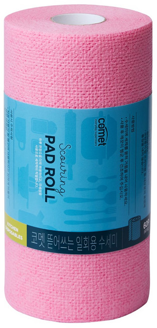 코멧 국내생산 뜯어쓰는 일회용 수세미 60매, 1개