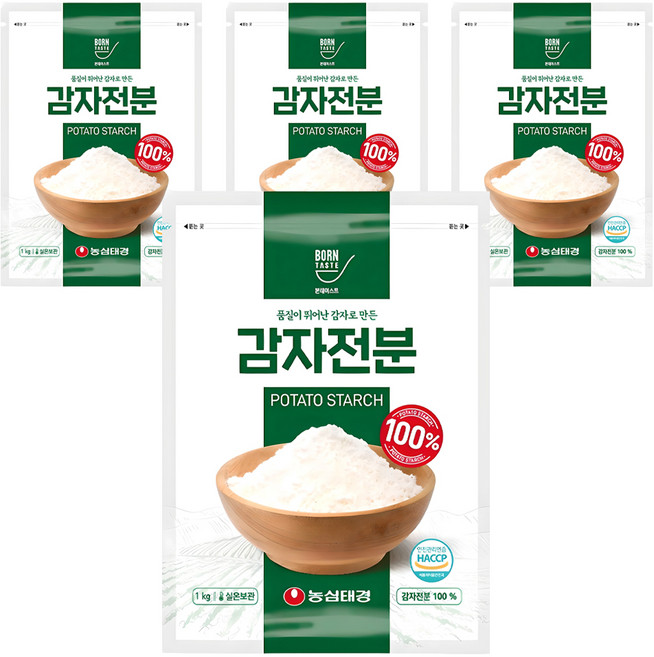 본테이스트 100% 감자전분, 1kg, 4개
