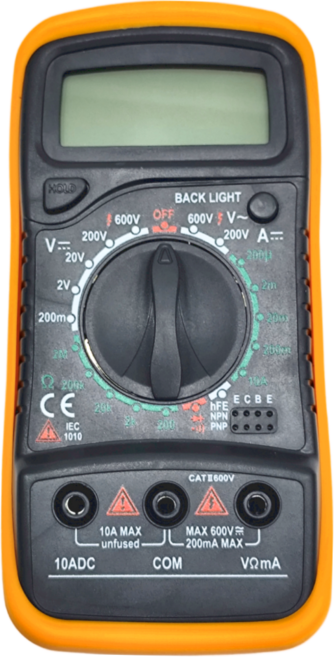 LONG PING LCD數位萬用電錶 VX 980 電錶組 交流電壓、直流電壓、電阻、二極管, 1個