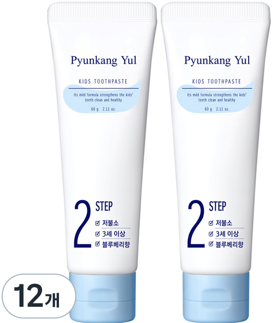 편강율 키즈치약 블루베리향, 12개, 60g