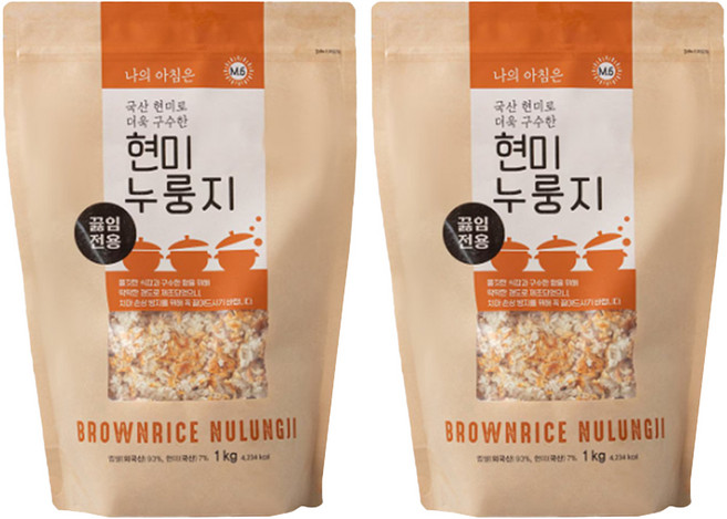 태광푸드 현미 누룽지, 1kg, 2개