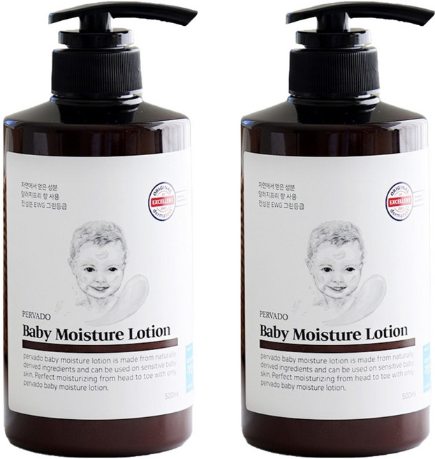 페르바도 베이비 모이스쳐 로션, 2개, 500ml
