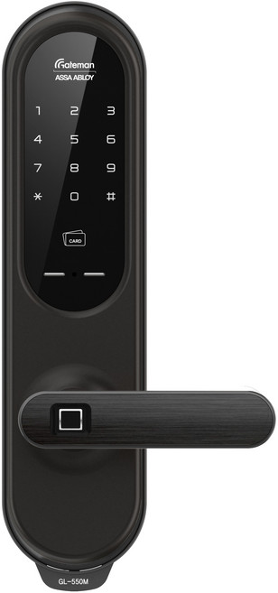 Gateman 蓋德曼 手把卡片鑰匙 指紋辨識門鎖, GL-550M, 顧客自行安裝