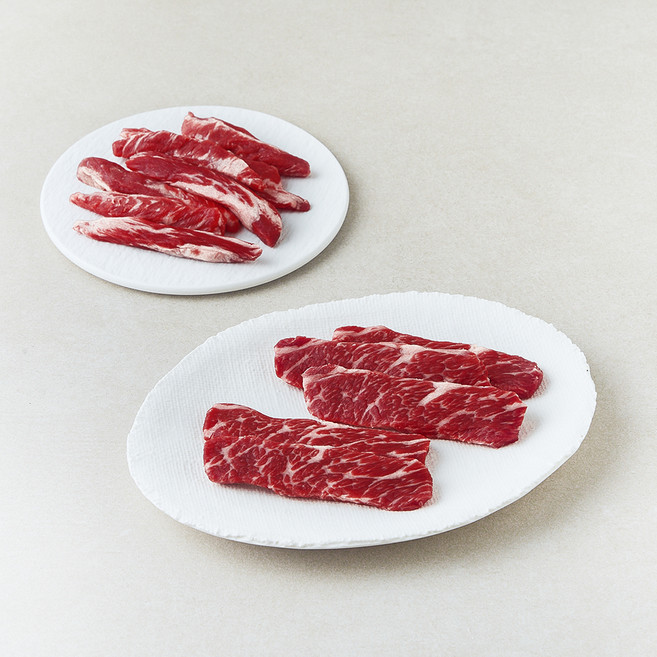 미국산 꽃갈비살 갈비살 반반팩 (냉장), 1개, 300g