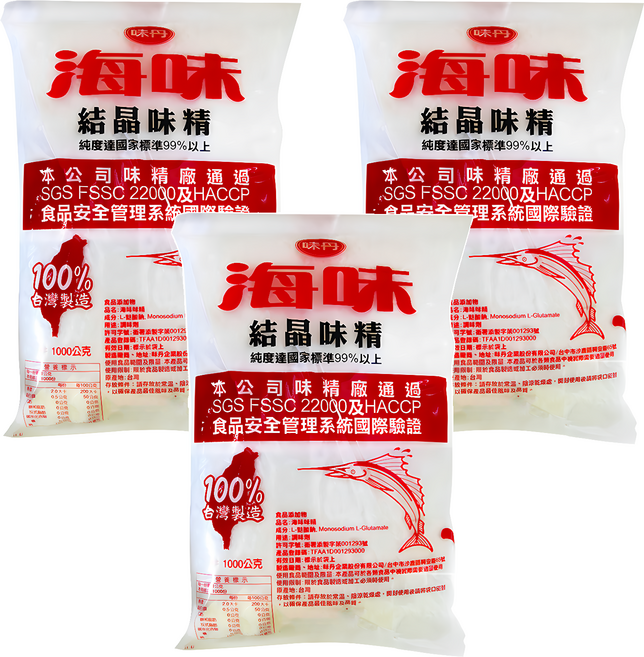 味丹 海味味素, 1kg, 3包