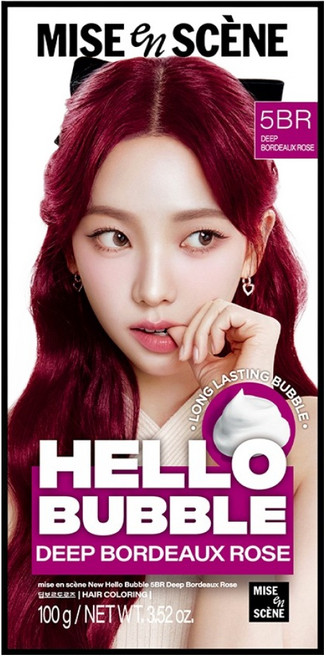 미쟝센 헬로 버블 염색제, 5BR딥보르도로즈, 1개