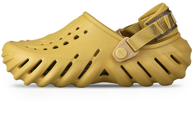 crocs 卡駱馳 ECHO CLOGS 涼鞋 207937, 沙漠灰, 240